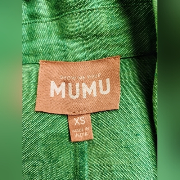 SHOW ME YOUR MUMU BICOASTAL BLAZER ROMPER IN Seafoam Linen Size XS - Picture 10 of 13